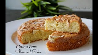 Gluten Free Almond cake  4 ingredient Almond cake  Asheescookbook [upl. by Ani]