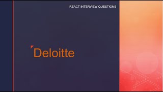 Deloitte React Interview Questions [upl. by Mast]