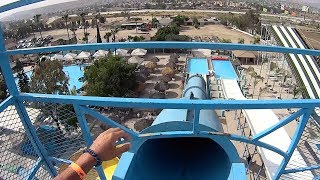 Blue Danger Water Slide at Albercas El Vergel [upl. by Alyakem]