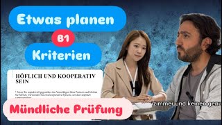 DTZ Mündliche Prüfung B1 Etwas planen und Kriterien I Sprechen B1 mündlich sprechen b1 [upl. by Ddal]