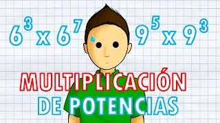 MULTIPLICACIÓN DE POTENCIAS CON LA MISMA BASE Super facil [upl. by Ludewig]