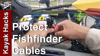 How to Protect Fish Finder Battery and Transducer Cables on Fishing Kayak [upl. by Olivier]