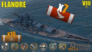 Flandre 7 Kills amp 198k Damage  World of Warships Gameplay [upl. by Rossing]