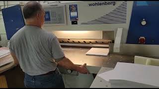 1997 Wholenberg 115 Paper cutter [upl. by Oirtemed]