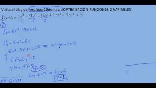 Optimización 02a funciones de 2 variables [upl. by Navonoj]