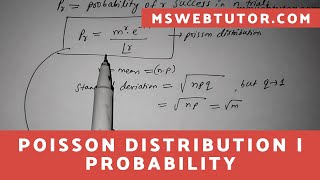 Poisson Distribution  Probability  Video Tutorial in Hindi  mswebtutorcom [upl. by Mavis]