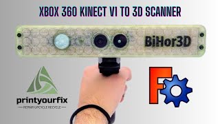 3D printed 3D scanner BiHor3D 360 Kinect Xbox [upl. by Blackman]