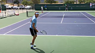 Alexander Zverev amp Andrey Rublev  IW Practice Court Level 60fps [upl. by Nottarts]