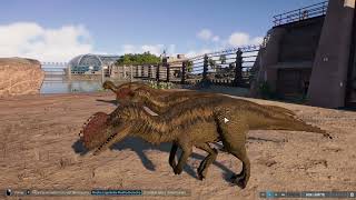 Jurassic World Evolution  JWA Ports  Monolophosaurus [upl. by Lahsiv]