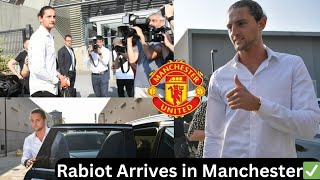 Rabiot Lands in Manchester✅️ Medicals for United Transfer🔥 [upl. by Eliades]