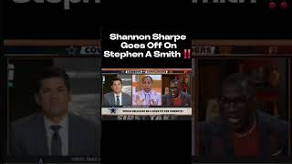 Shannon Sharpe berates Stephen A Smith on live TVespn stephenasmith nfl dallascowboys sports [upl. by Annig]