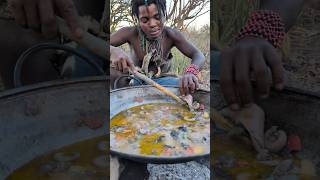 This is incredible delicious food Hadza cooks for Survival in forest So delicious and Natural food [upl. by Adnwahsat]