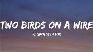 Regina Spektor Two Birds On A Wire Lyrics Video [upl. by Judi]