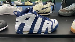 Nike Air More Uptempo ‘96 “Olympic 2024” WhiteMidnight NavyMetallic Gold Style Code FQ8182100 [upl. by Norrek]