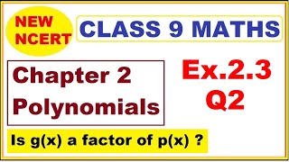 Class 9 Maths  Ex23 Q2  Chapter 2  Polynomials  New NCERT  Ranveer Maths 9 [upl. by Gnilyarg3]