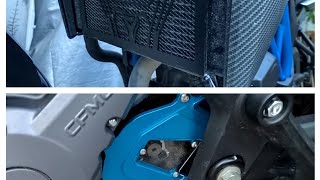 Instalación cfmoto nk300 cubre cadena y protector para radiador [upl. by Eelarual]