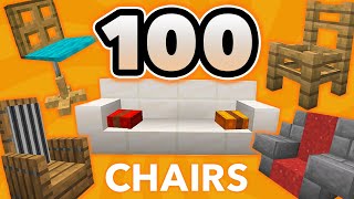 100 Minecraft Chair Ideas How to Build Furniture Designs in Minecraft [upl. by Ezra]