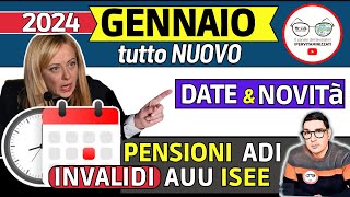 🔴 GENNAIO 2024 ➜ 16 NOVITà BONUS PAGAMENTI ISEE AUMENTI 💶 INPS NUOVE DATE AUU ADI PENSIONI INVALIDI [upl. by Orelie433]