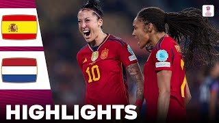 Spain vs Netherlands  Highlights  UEFA Womens Nations League Semi Final 23022024 [upl. by Eninotna]