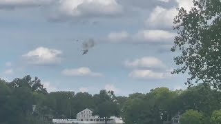 Plane crashes at Thunder Over Michigan air show at Willow Run Airport [upl. by Grim]