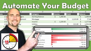 Excel Budget Template  Automate your budget in 15 minutes [upl. by Ylrak]