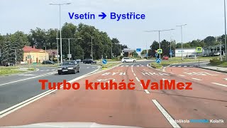 Turbo kruhový objezd Valašské Meziříčí Vsetín  Bystřice pH [upl. by Pippy803]