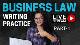 CA Foundation Business Law Writing Practice  ICAI Online Classes  Dec 2022 May2023 Agrika Khatri [upl. by Elleiad]