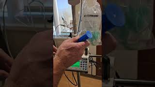 Changing the Flolan rate and syringe on the syringe pump [upl. by Karola]