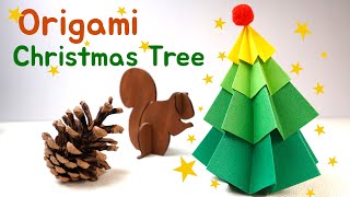 Craft Your Festive Magic Easy Origami Christmas Tree DIY  Holiday Decor FunPaper Craft Easy DIY [upl. by Nikki]