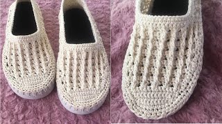 🤗Alpargatas tejidas a crochet✨PARA PRINCIPIANTES ➡️Tutorial paso a paso [upl. by Susette]