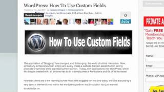 WordPress Custom Field Tutorial [upl. by Dalia7]