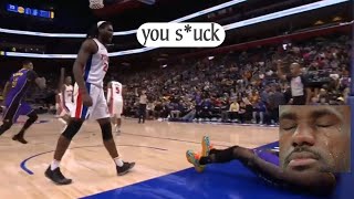 Isaiah Stewart took it seriously 😳 against lebron James nba lebronjames fakesituation fakeblood [upl. by Woodrow322]