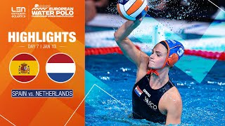 Final Spain vs Netherlands  Extended Highlights  European Water Polo Championships 2024 [upl. by Nivart]