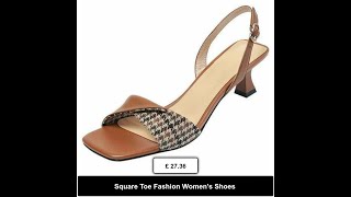 Square Toe Fashion Womens Shoes [upl. by Anialad]