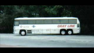 AUDIO RECORDING OF GRAYLINE TOURS 1982 TMC MC9 BUS  4910RETIRED SOLD [upl. by Yonatan935]