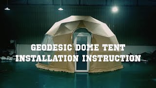 6M Geodesic Dome Tent Installation Instruction Step by Step [upl. by Akino44]