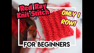 RED RAY KNIT STITCH ONLY 1 ROW FOR BEGINNERS CROP TOPS MESH CARDI HAT SCARF SWEATER ANA VANILA ARTS [upl. by Fillian81]