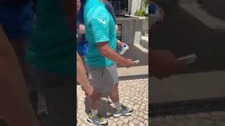 Tommy Robinson starting a fight in swanky golf resort in the Algarve [upl. by Ylrad]