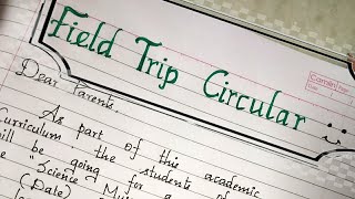 CircularExcursion CircularField Trip CircularSchool CircularHandwriting [upl. by Katerina]