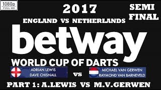 Part 1  Semi Final 2of2 England vs Netherlands  World Cup of Darts 2017 HD 1080p [upl. by Amitarp]