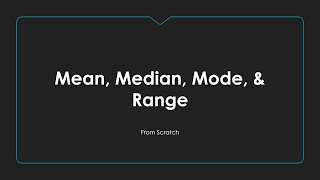 The Mean Median Mode amp Range in 2 Minutes [upl. by Mcripley539]