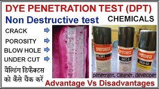 DPT Testing  Dye penetrant testing DPT  Welding testing dpttest dyepenetranttesting trending [upl. by Adnohsad]