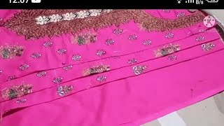 Side pleates wali kameez ki cutting  New Style Designer Side Pleated frock cutting stitching [upl. by Ellenoj705]