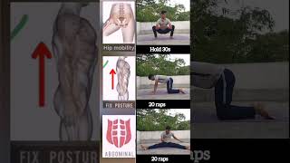 Hip MobilityFix PostureAbs Workout shorts [upl. by Ahtaela]