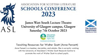 ASL Conference 2023 Teaching Resources for Walter Scott Anna Fancett [upl. by Nayab]