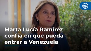 Marta Lucía Ramírez confía en que pueda entrar a Venezuela Diosdado amenazó con expulsión [upl. by Omland231]