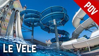 ALL WATER SLIDES at Le Vele Acquapark in Italy [upl. by Corell]