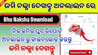 How To Download Bhunaksha In Online Odisha  Land Plot Map Report Downlod In Online [upl. by Gine404]