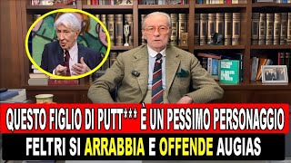 FELTRI DISTRUGGE AUGIAS DOPO GLI INSULTI A BERLUSCONI – SCINTILLE IN DIRETTA [upl. by Eille]