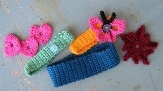 How to crochet a basic headband or hairband easy [upl. by Telrats]